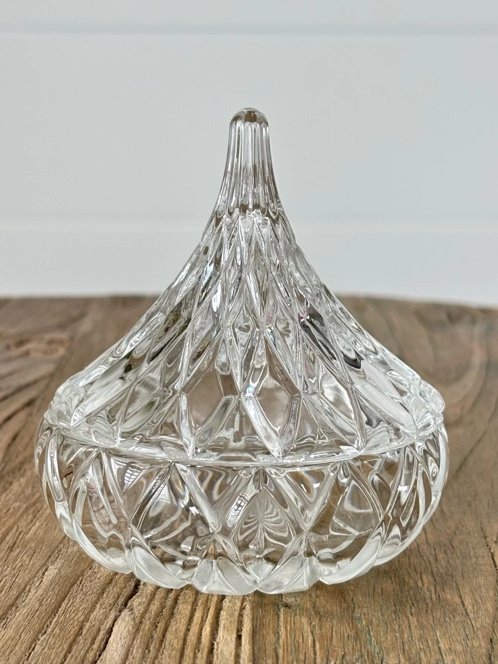 Vintage Hershey's Kiss Crystal Keepsake Trinket Dish Ring Holder